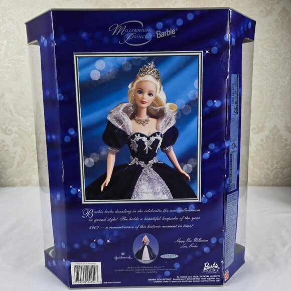 Millenium Princess Barbie Special Edition Doll Blue Velvet/Silver Sparkle Dress - Picture 9 of 13